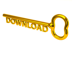 Golden key with word download