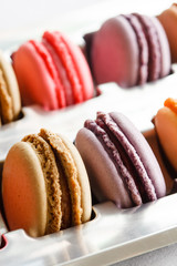 traditional french colorful macarons