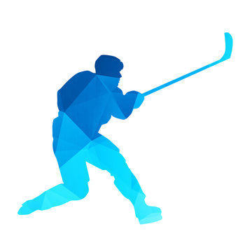 Abstract vector hockey player