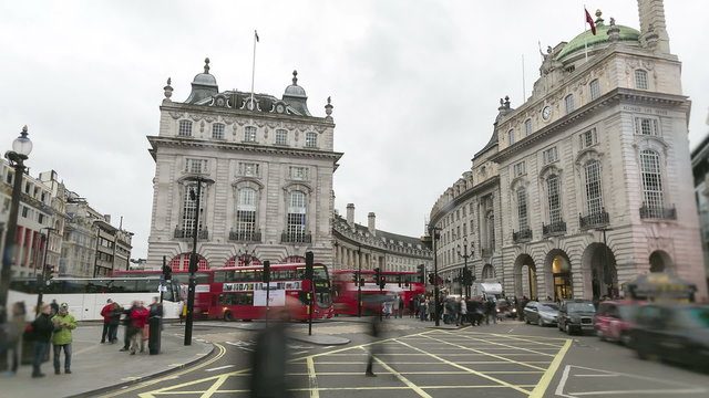 Piccadilly Circus London Street Scene in Time Lapse