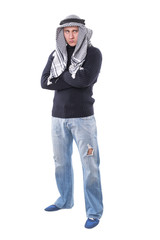 young guy in a keffiyeh