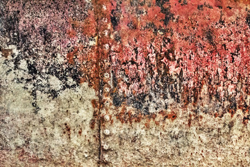 Old Rusty Riveted Metal Floater Rotten Surface Grunge Texture