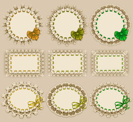 Set of elegant templates frame design