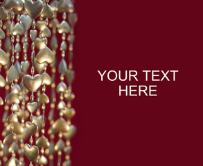 Valentine's Day Gold Heart Garland