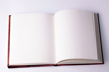 open blank paper note book