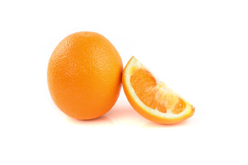 Orange fruit isolated on white background
