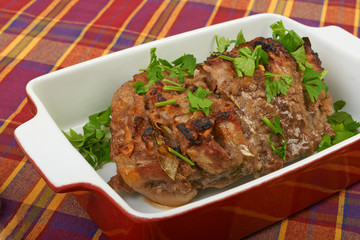 barbecue, beef, cooked, cut, dinner, fillet, food, glazed, gourm
