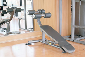 fitness gym with sports equipment