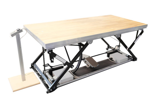 professional lift table in the atelier isolated