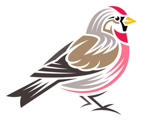 Stylized Bird - Redpoll