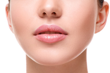 Fototapeta premium Beautiful pink lips
