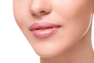 Fototapeta premium Beautiful pink lips