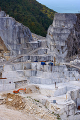 White marble quarry in  Carrara