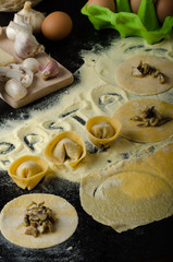 Making pasta from italian flour semolina