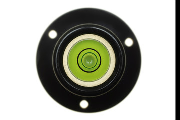 closeup of a bubble level