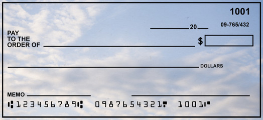 Blank Personal Check