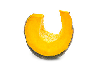 Pumpkin slice isolated on white background
