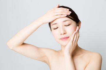 Naklejka premium attractive asian woman beauty image