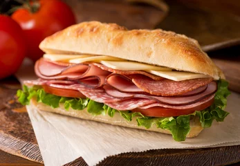 Fototapeten Aufschnitt-Sandwich © fudio