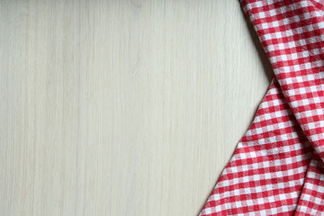 Napkin on wooden table
