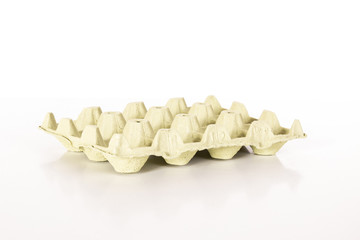 Blank eco paper container for eggs. Texture for card design and