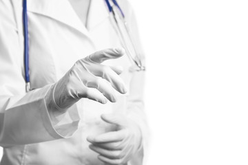 Close-up of doctor hand with stethoscope