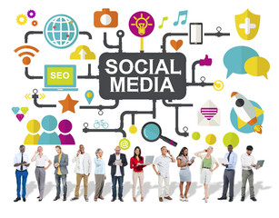 Social Media Social Networking Connection Global Concept