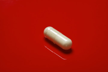 pills on white background