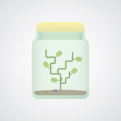 abstract tree in jar