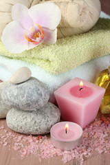 Spa treatments with orchid flower