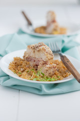 chicken cordon bleu with quinoa