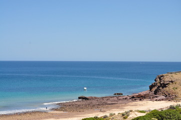 Beautiful azure, blue water beach. Conservation Park