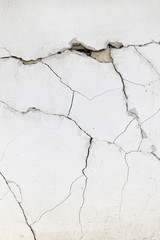 Cracked white wall