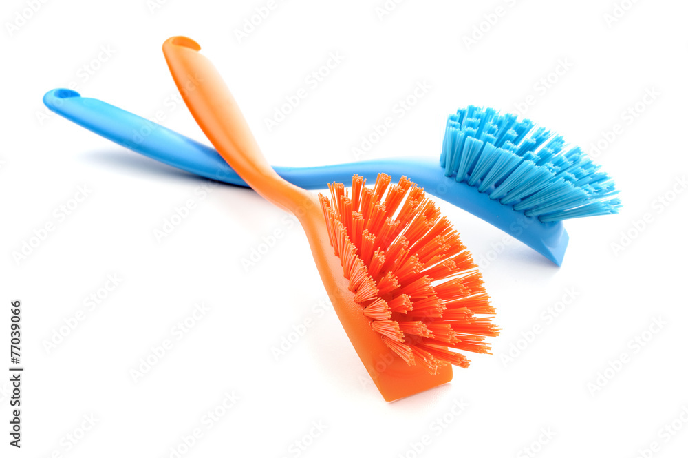 Wall mural cleaning brush