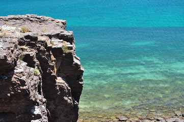 Beautiful azure, blue water beach. Conservation Park