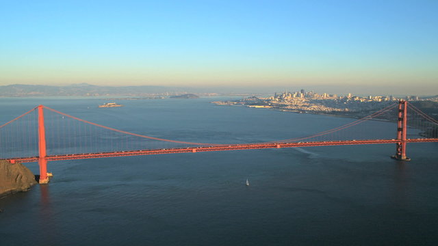 Aerial view Golden Gate Bridge, San Francisco, USA