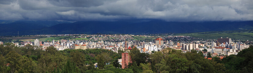 Fototapeta na wymiar Panoramic view of the city of Salta, Argentina