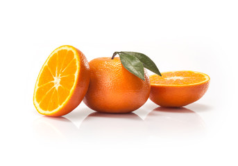 Oranges fruit isolated on white background