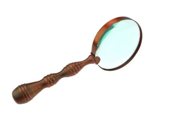 Vintage Brass Magnifying Glass