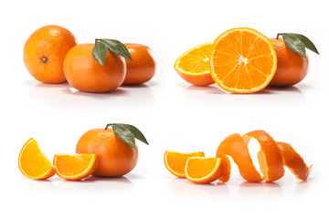 Oranges fruit on isolated on white background