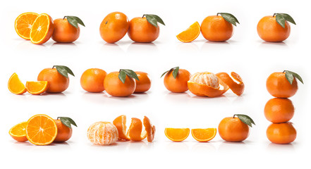 Oranges fruit on isolated on white background