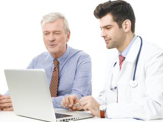 Male doctor and his patient