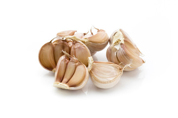 Garlic isolated on the white background.