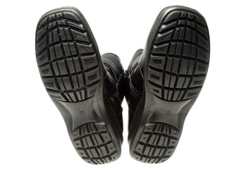 Black boot, isolated on white