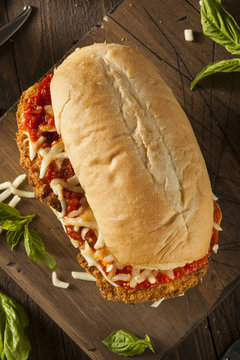 Hearty Homemade Chicken Parmesan Sandwich