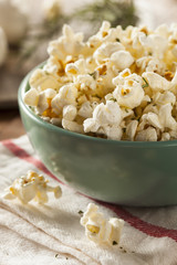 Homemade Rosemary Herb and Cheese Popcorn