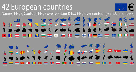Fototapeta premium 42 European countries