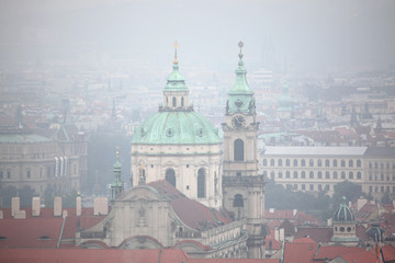 Fototapeta na wymiar Saint Nicholas Church in Mala Strana in Prague, Czech Republic.