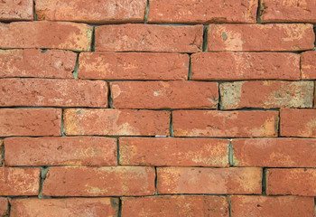 Red brick wall texture for background.
