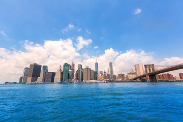 Obraz premium Brooklyn Bridge and Manhattan skyline New York